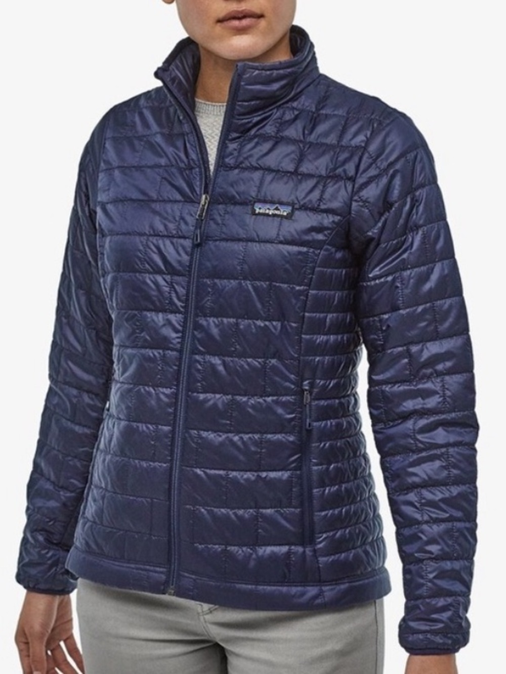 Patagonia Nano Puff Jacket Lightweight Puffer Coat Navy Blue Medium